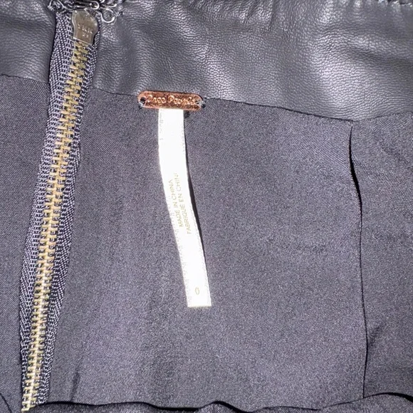 Free People Black Leather Skirt - Picture 6 of 6